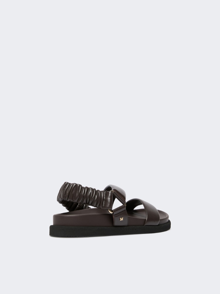 Leather sandals - CHOCOLATE - Max Mara - 3