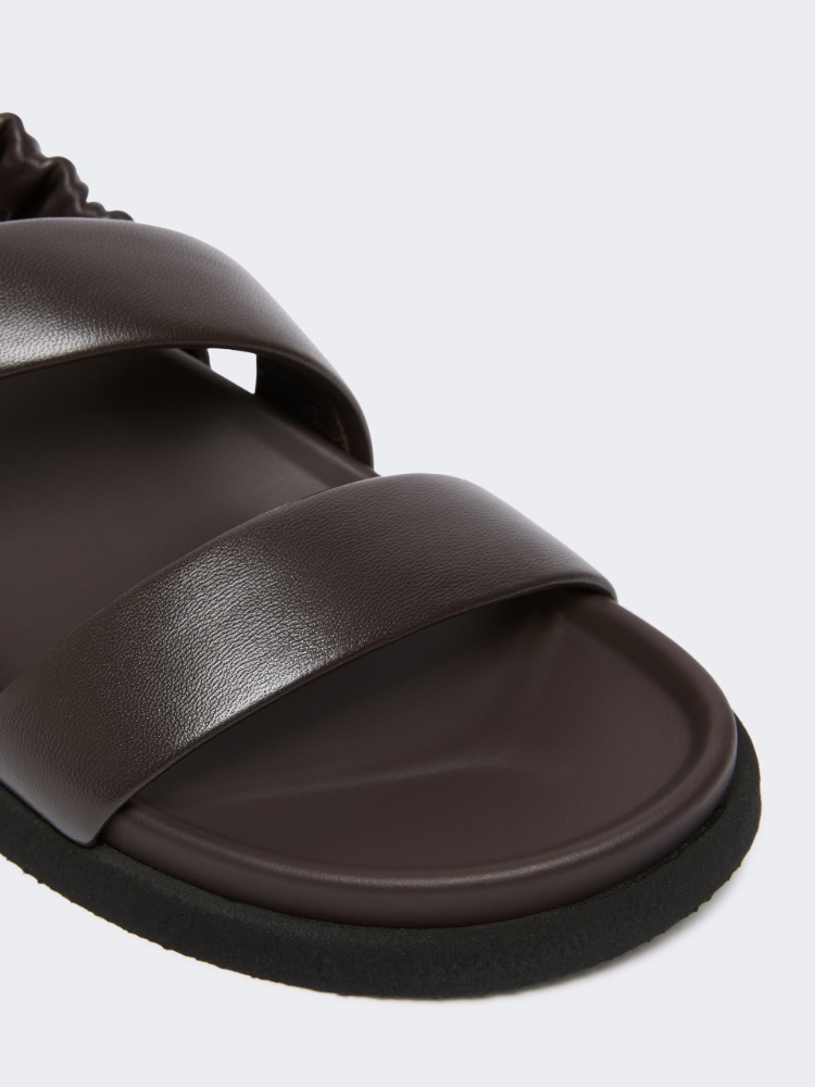 Leather sandals - CHOCOLATE - 3