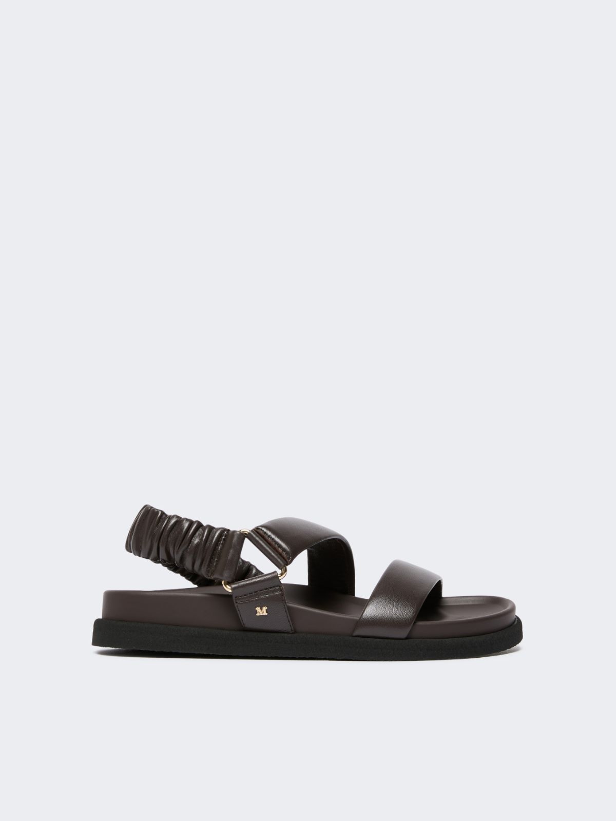 Leather sandals + CHOCOLATE - Max Mara