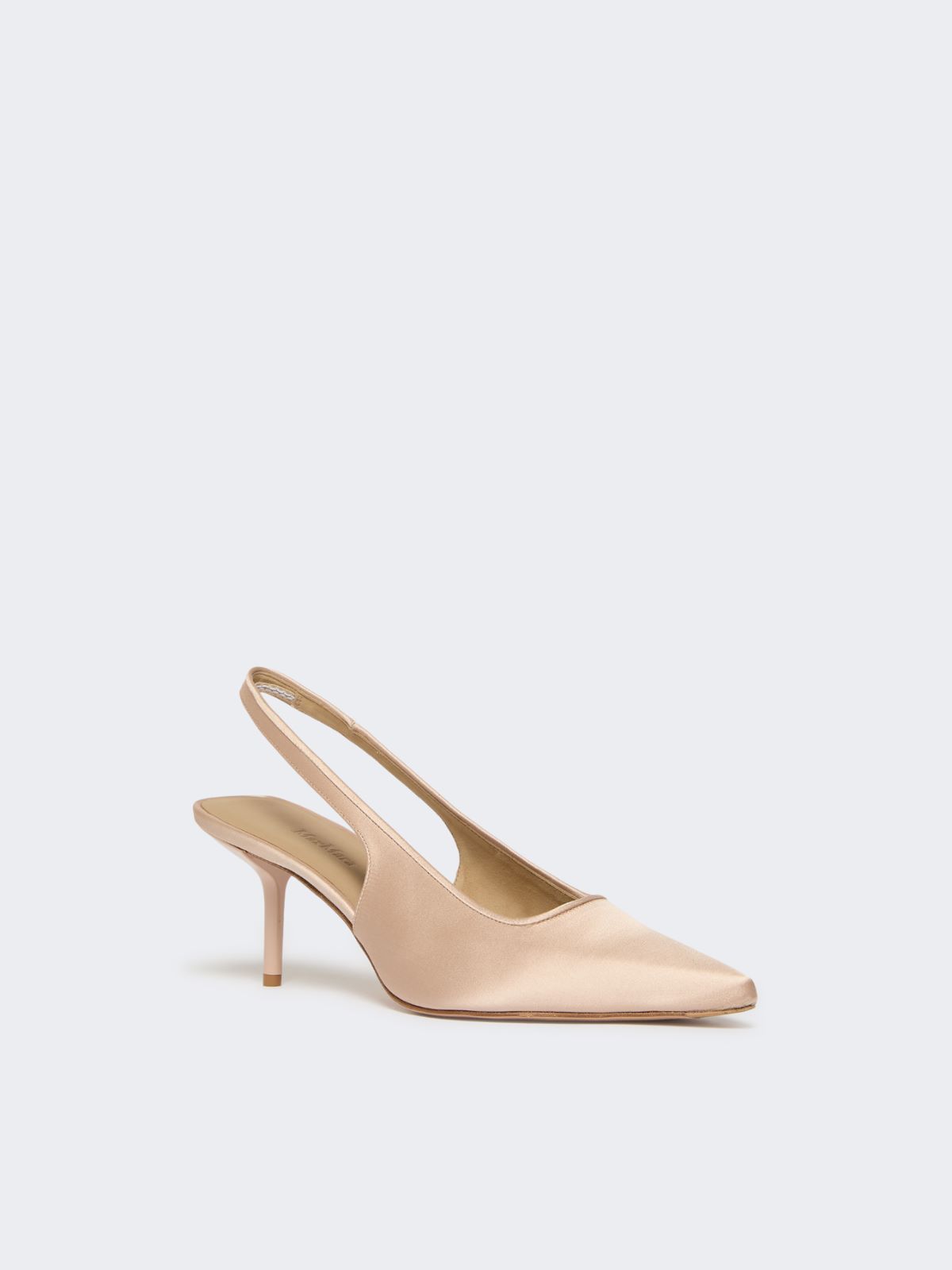 Viscose and silk satin slingbacks - POWDER - Max Mara - 2