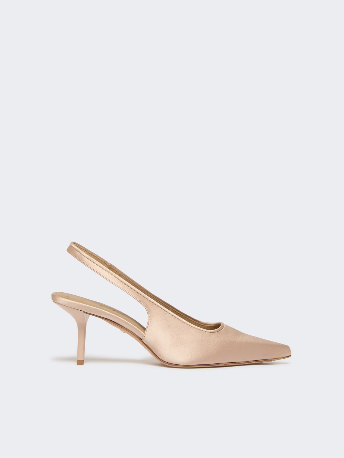 Viscose and silk satin slingbacks - POWDER - Max Mara