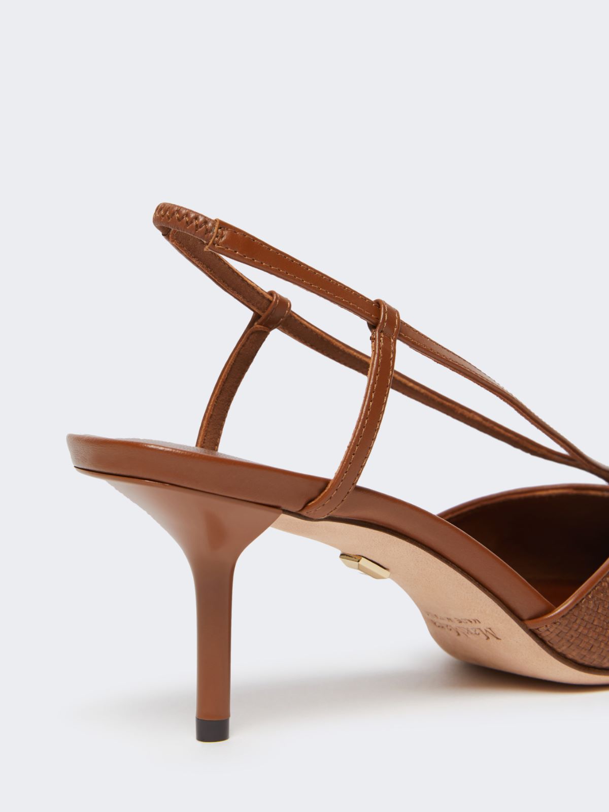 Slingbacks en toile effet raphia - AMBRE MARRON - Max Mara - 8