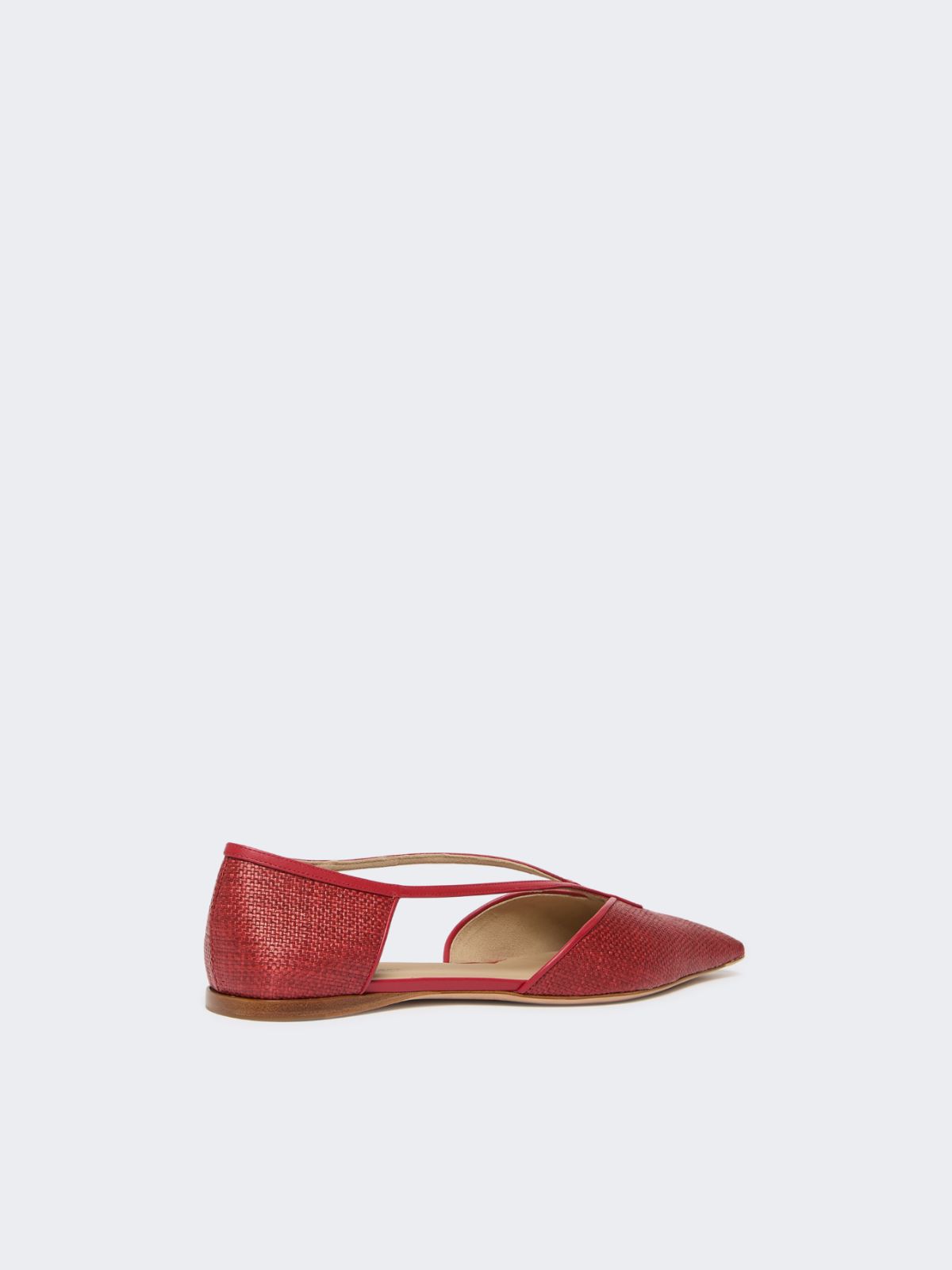Ballerinas aus Natté in Raffia-Optik - ROT - Max Mara - 3