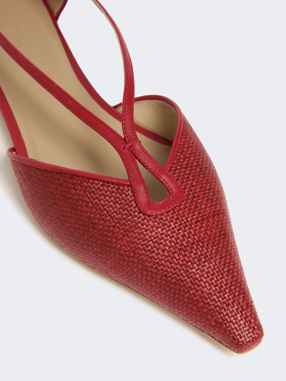 Bailarinas de tejido panamá efecto rafia - ROJO - Max Mara - 3