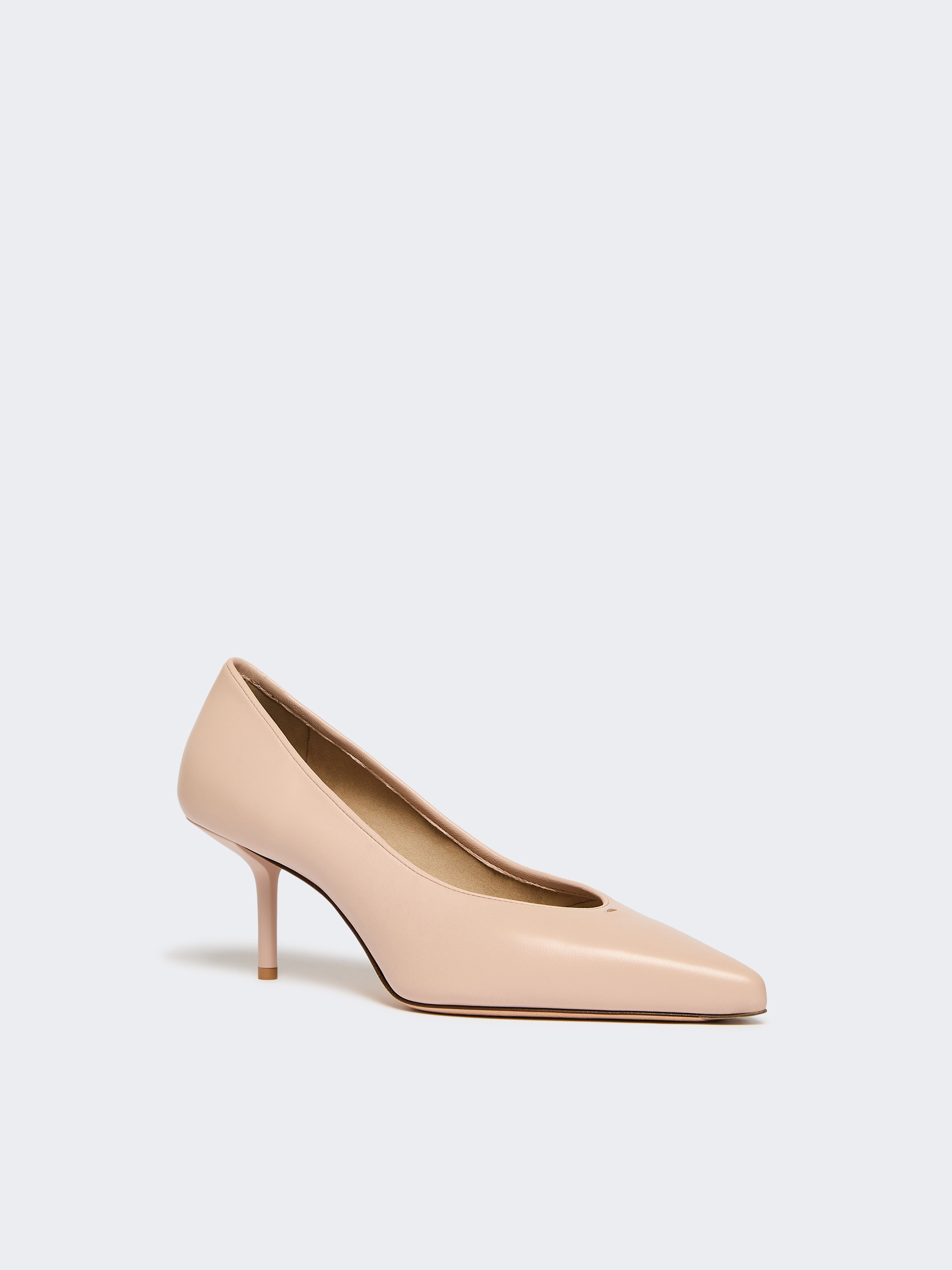 Nappa leather court shoes - PINK - Max Mara - 2