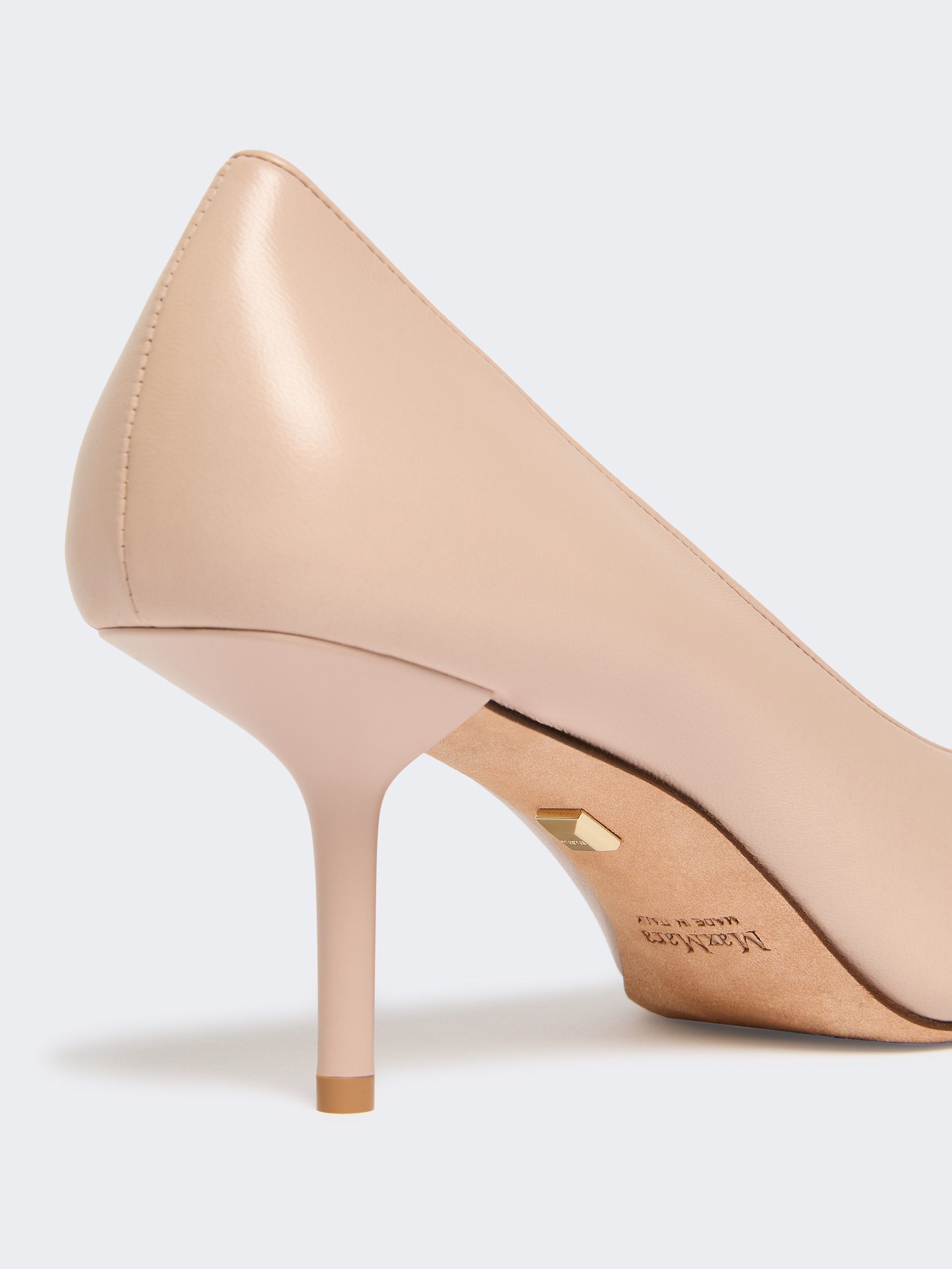 Nappa leather court shoes - PINK - Max Mara - 4