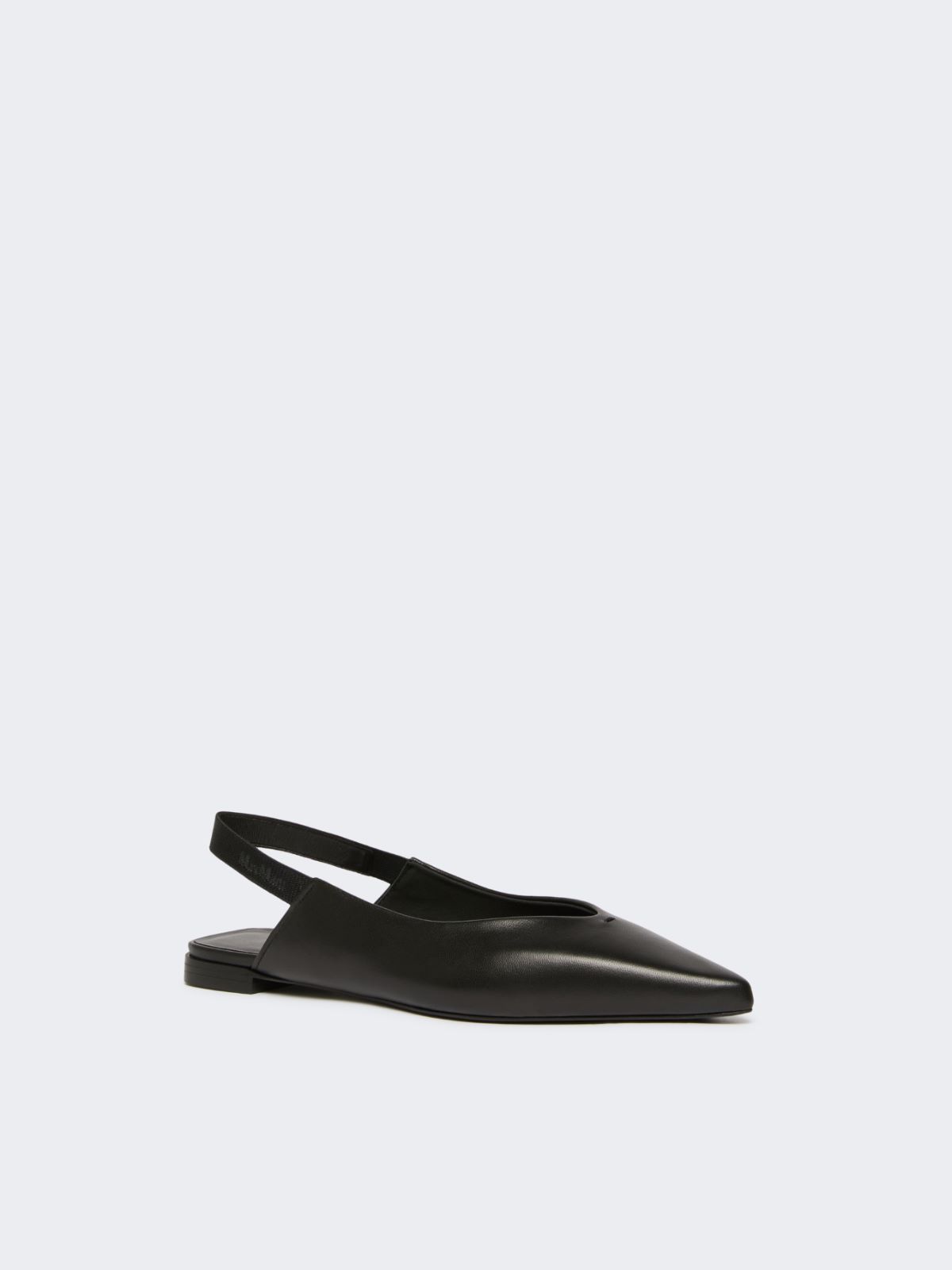 Nappa leather flat slingbacks - BLACK - Max Mara - 5