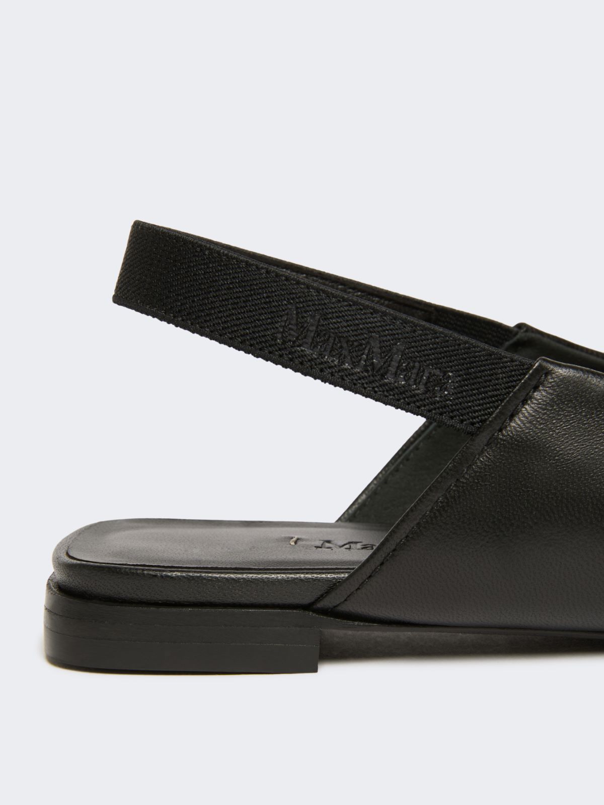 Nappa leather flat slingbacks - BLACK - Max Mara - 5