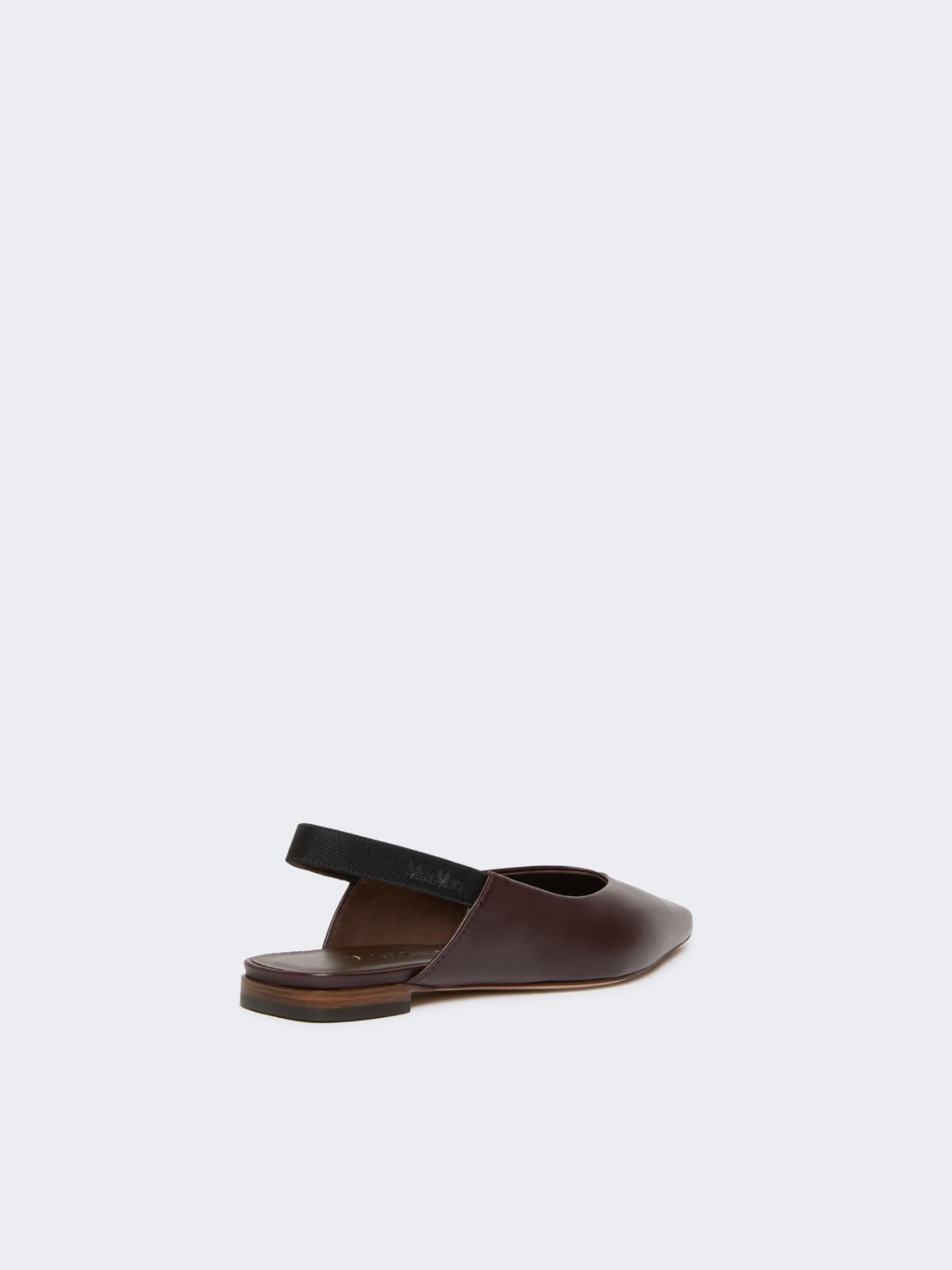 Nappa leather flat slingbacks - BORDEAUX - Max Mara - 9