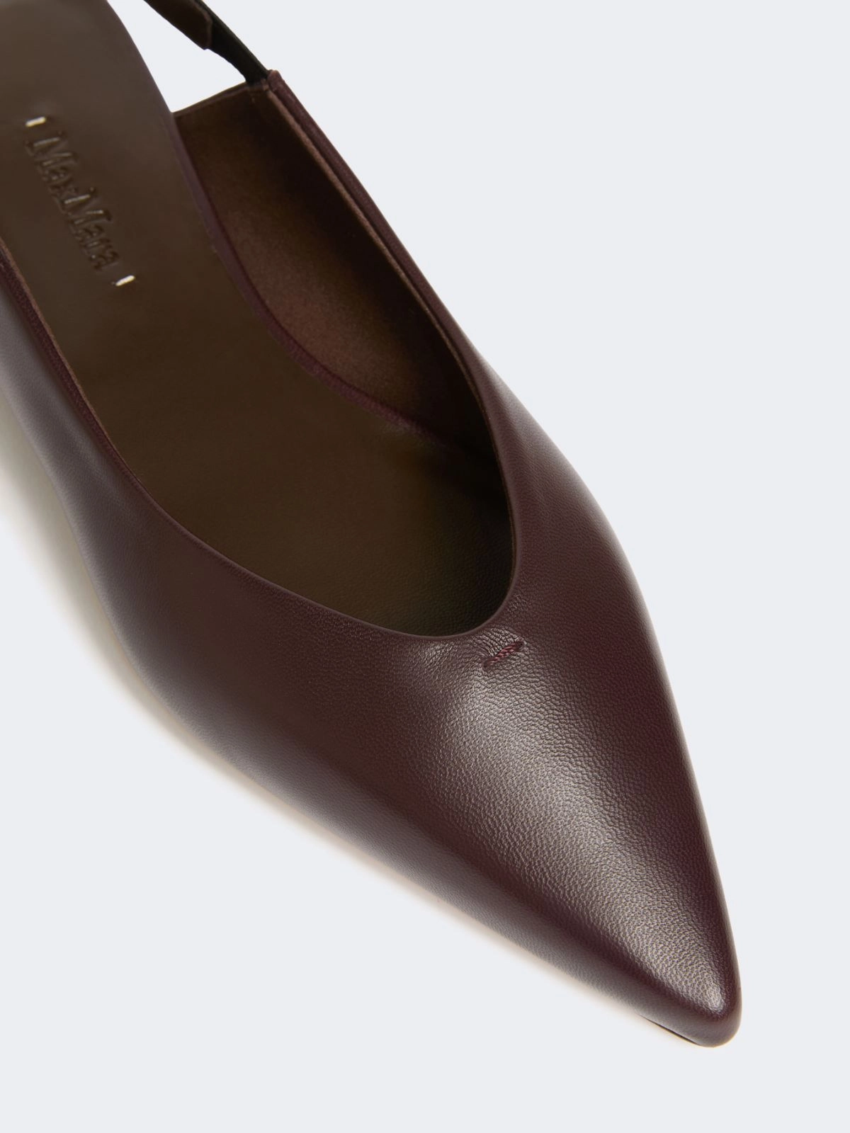 Nappa leather flat slingbacks - BORDEAUX - Max Mara - 3