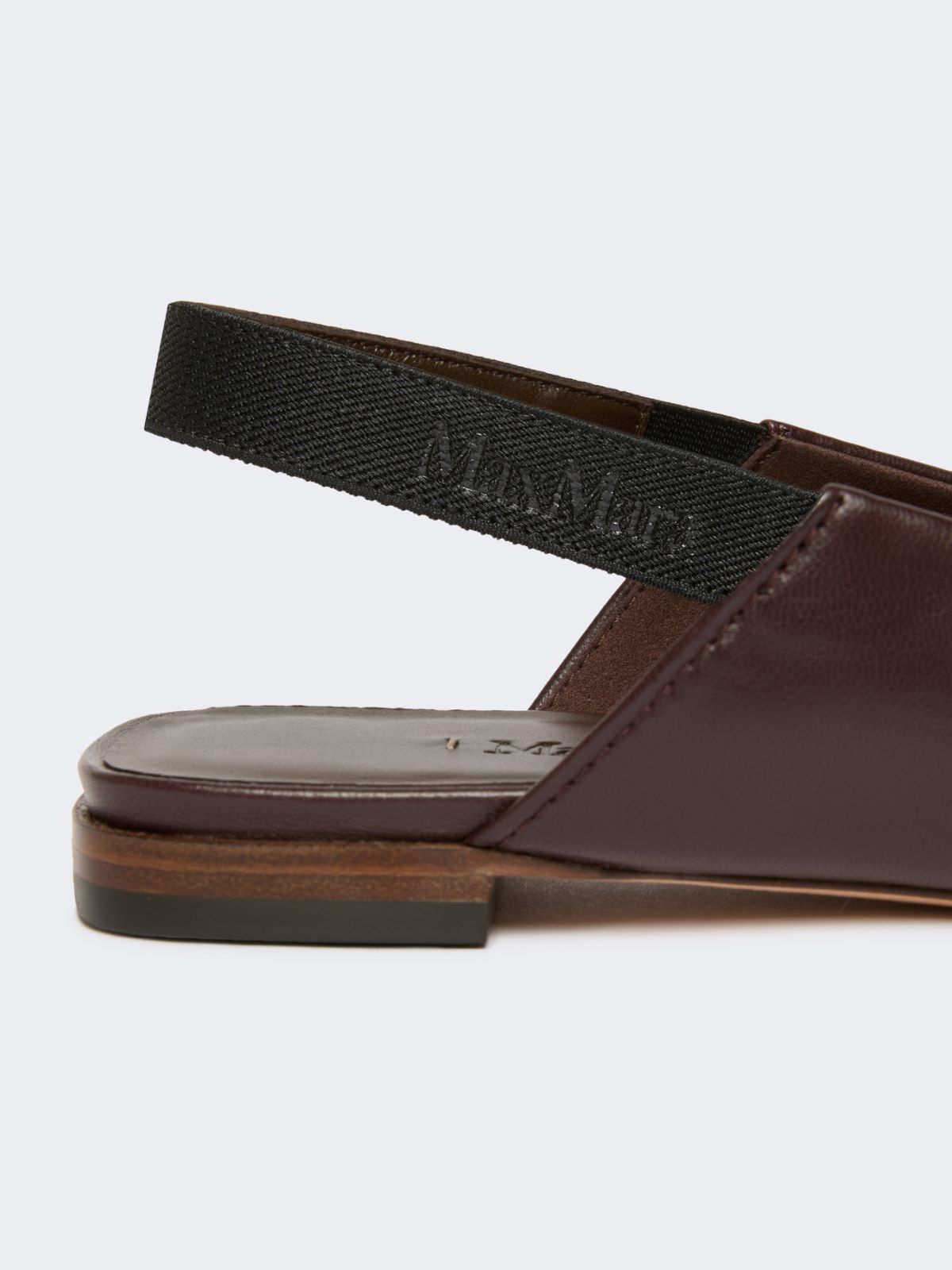 Nappa leather flat slingbacks - BORDEAUX - Max Mara - 5
