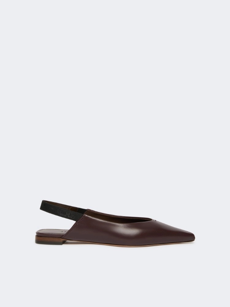 Flache Slingbacks aus Nappaleder - BORDEAUX