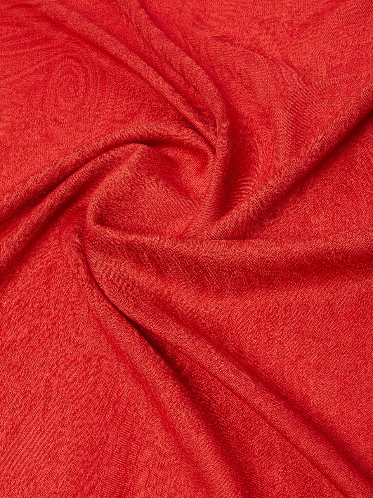 Jacquard wool and silk yarn stole - RED - Max Mara - 6