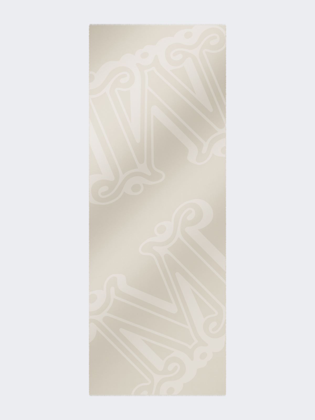 Silk, cashmere and wool jacquard stole - BEIGE - Max Mara - 6