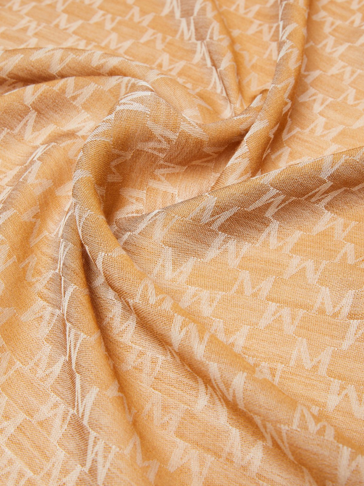 Jacquard wool, cotton and silk stole - BRONZE - Max Mara - 6