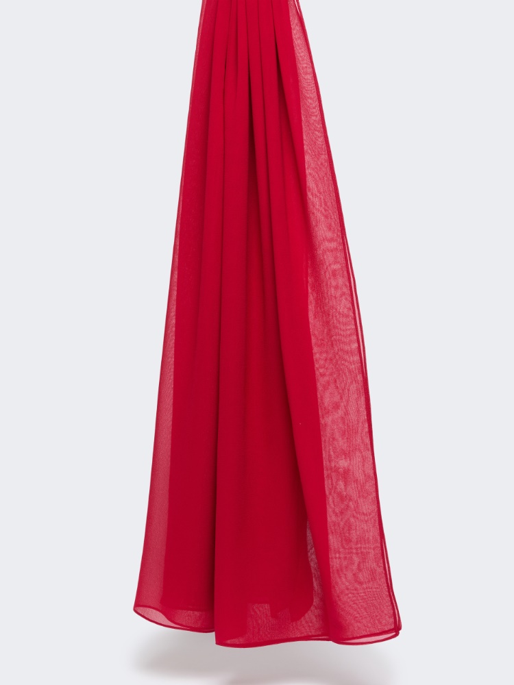 Silk georgette stole - GERANIUM - Max Mara
