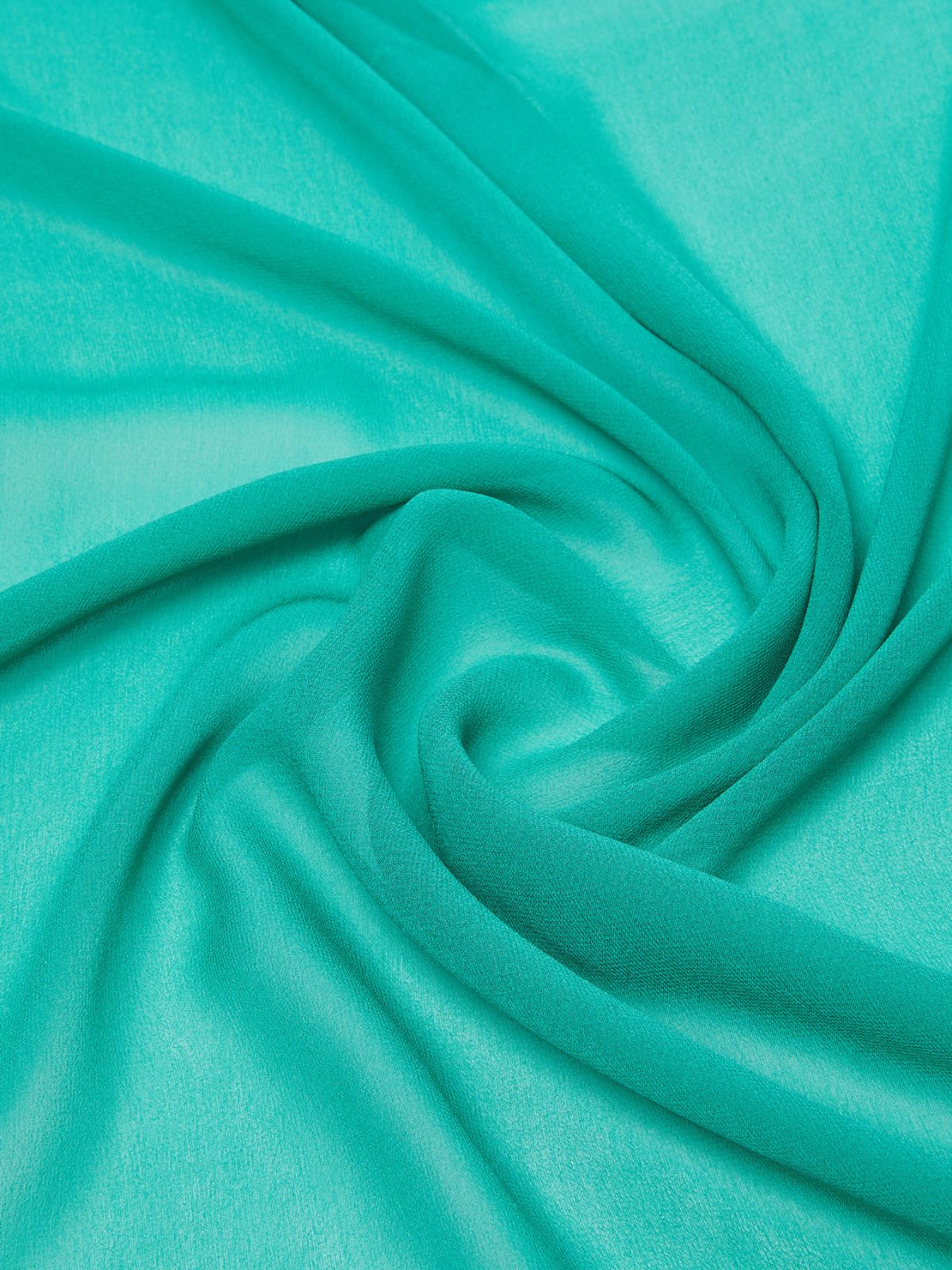 Silk georgette stole - GREEN - Max Mara - 6