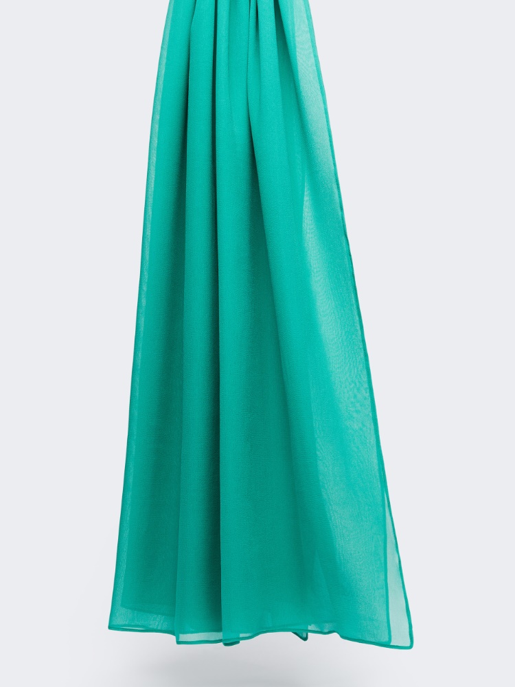 Silk georgette stole - GREEN - Max Mara