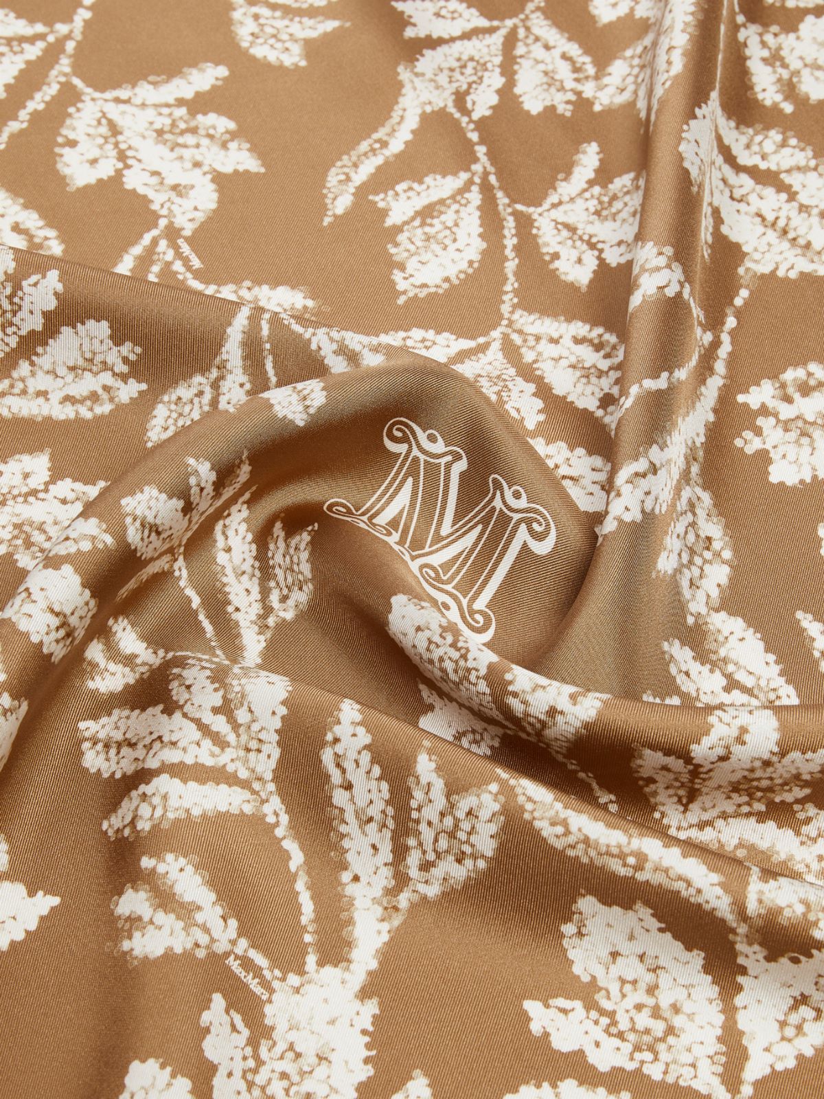 Printed silk oversized scarf - BRONZE - Max Mara - 6