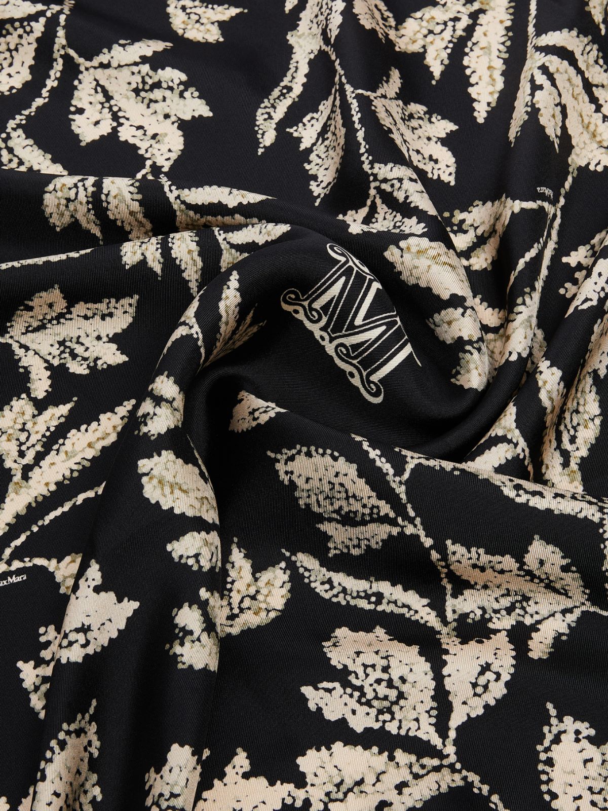 Printed silk oversized scarf - BLACK - Max Mara - 7