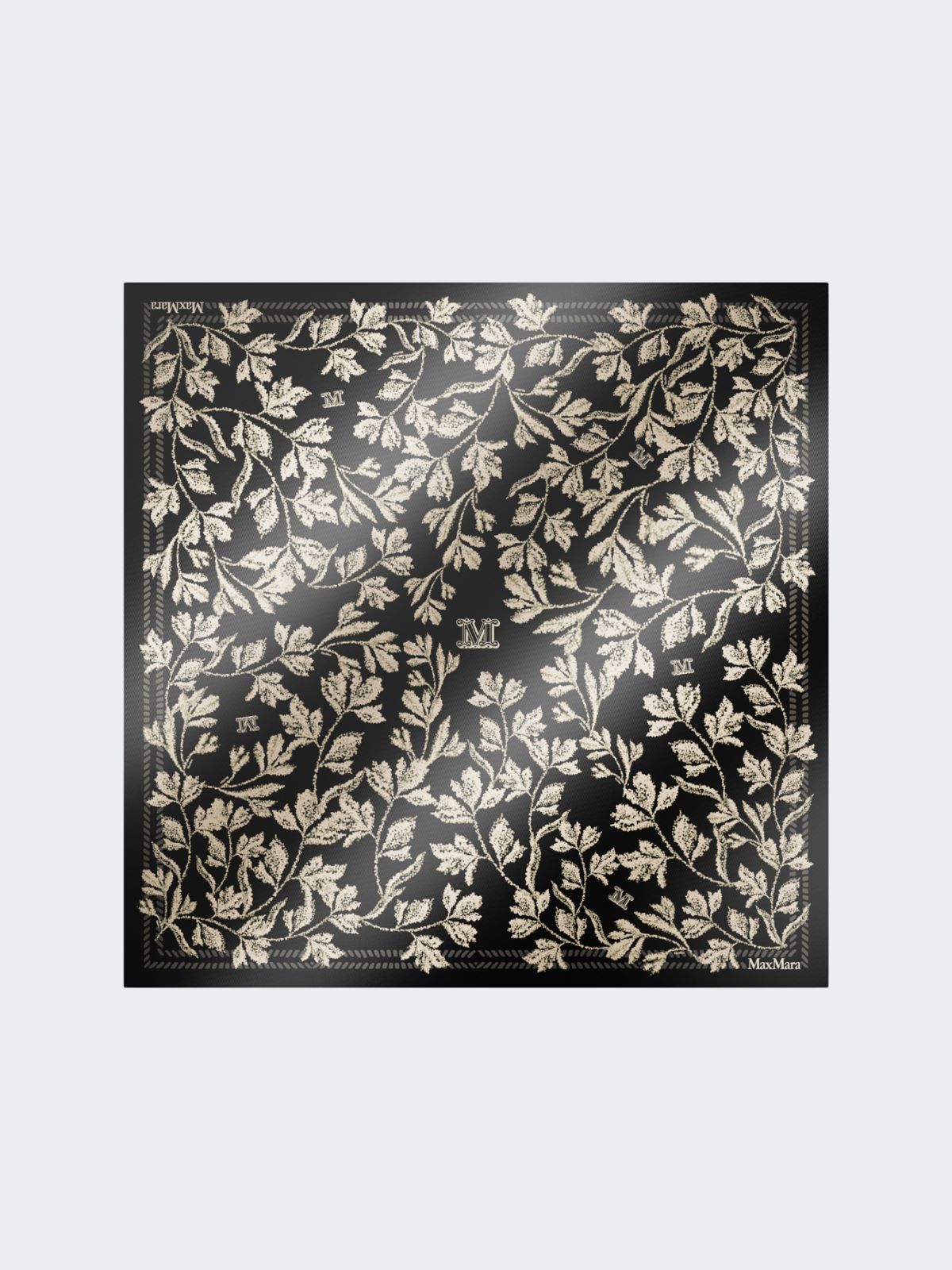 Printed silk oversized scarf - BLACK - Max Mara - 7