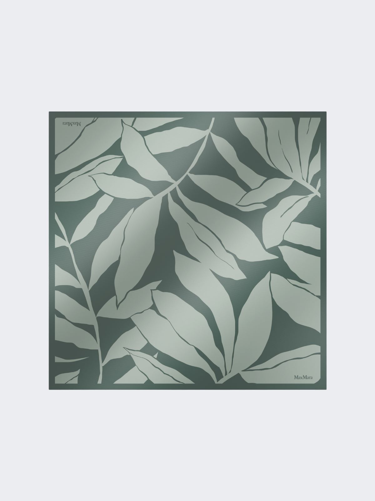 Grand carré en soie imprimée - VERT FONCE