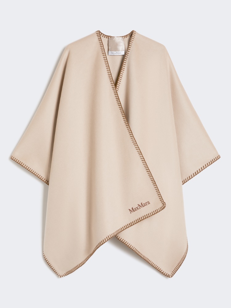 Wool and cashmere cape with belt - SAND - Max Mara