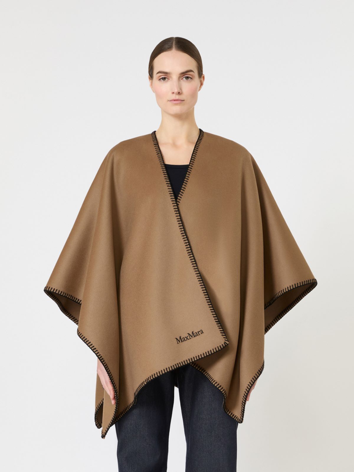콜롬바 버진울 케이프 - BROWN - Max Mara - 2