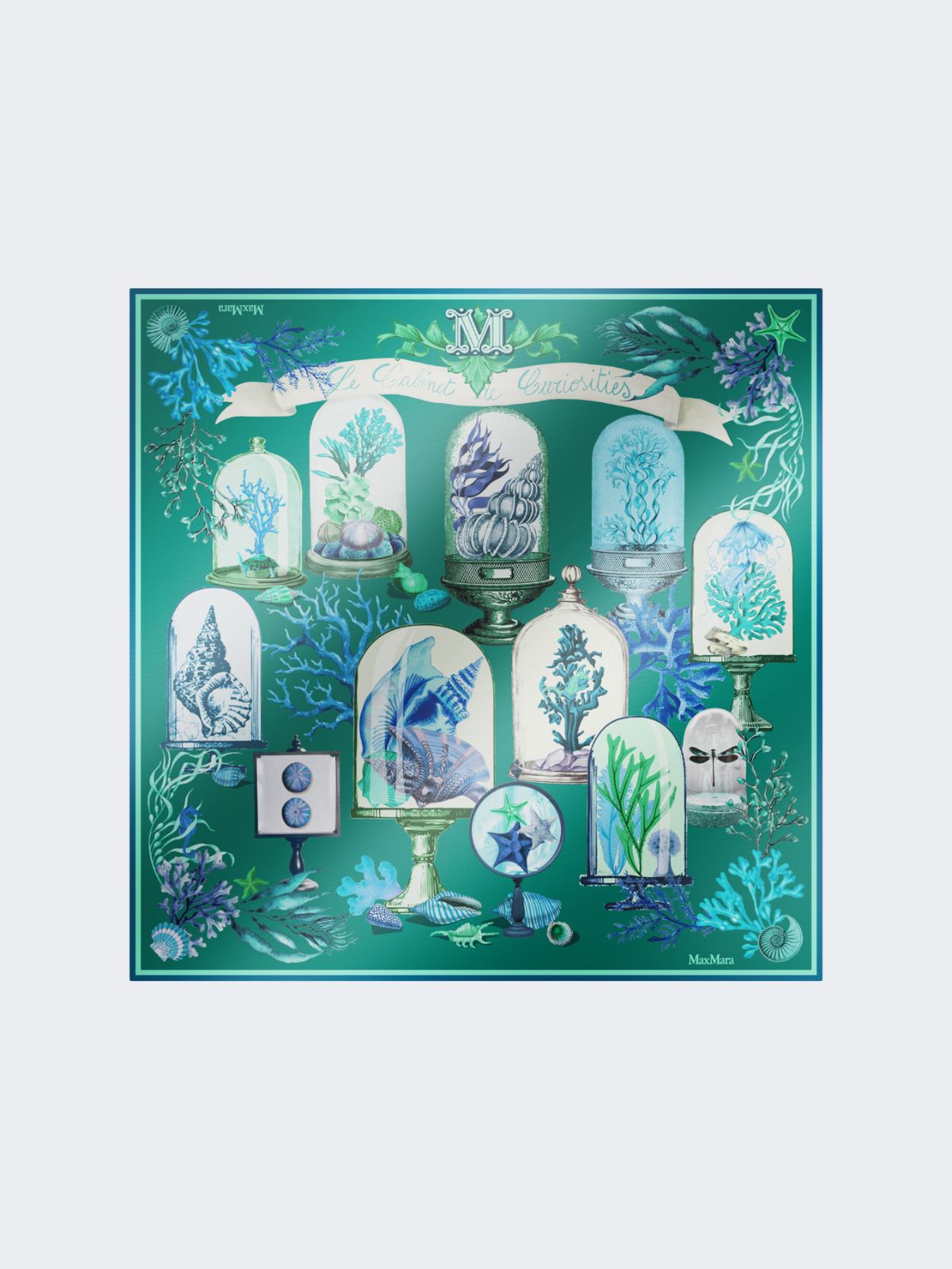 Großes Schultertuch aus bedrucktem Seidentwill - GRUEN - Max Mara - 6