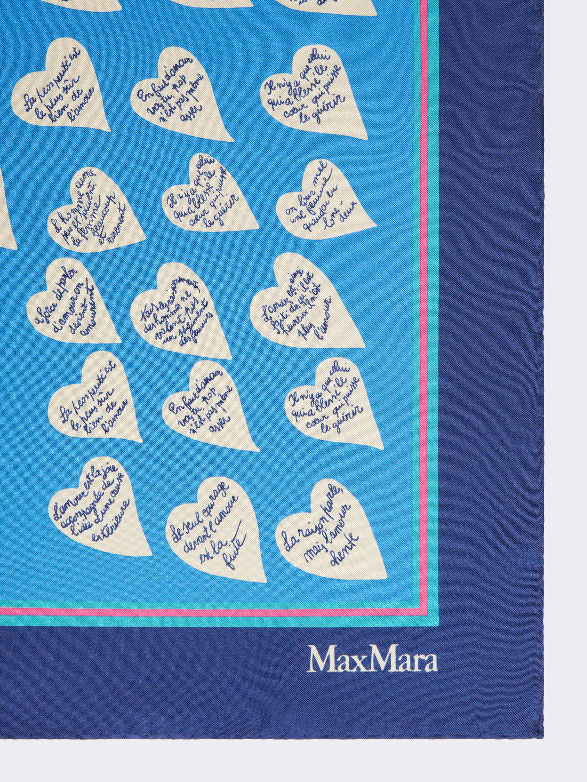 Printed silk scarf - NAVY - Max Mara - 2