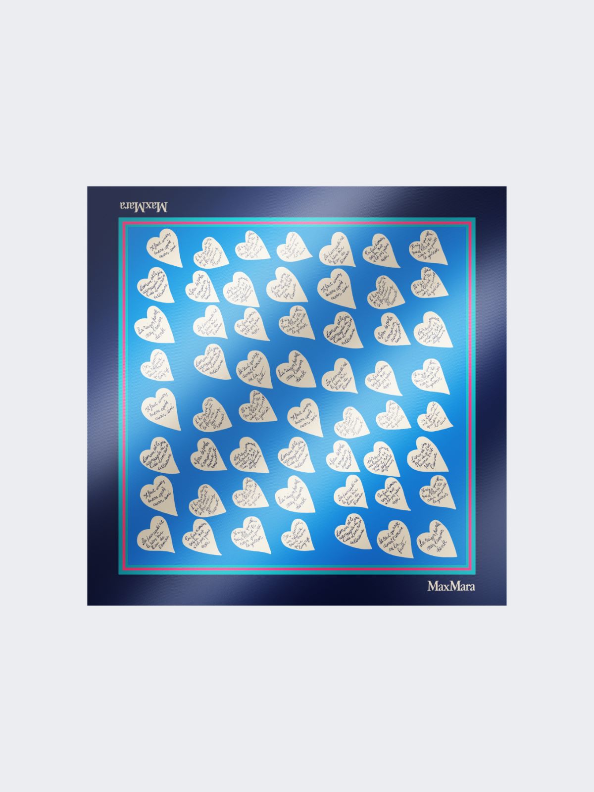 Printed silk scarf - NAVY - Max Mara - 3