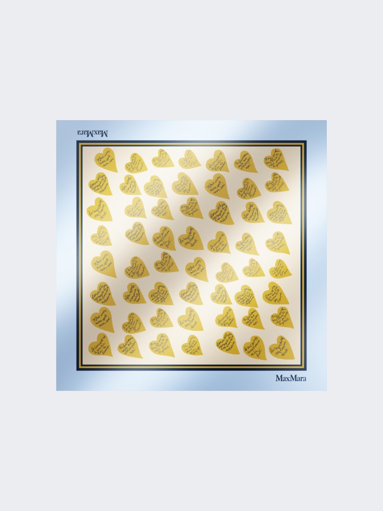 Printed silk scarf - LIGHT BLUE - Max Mara