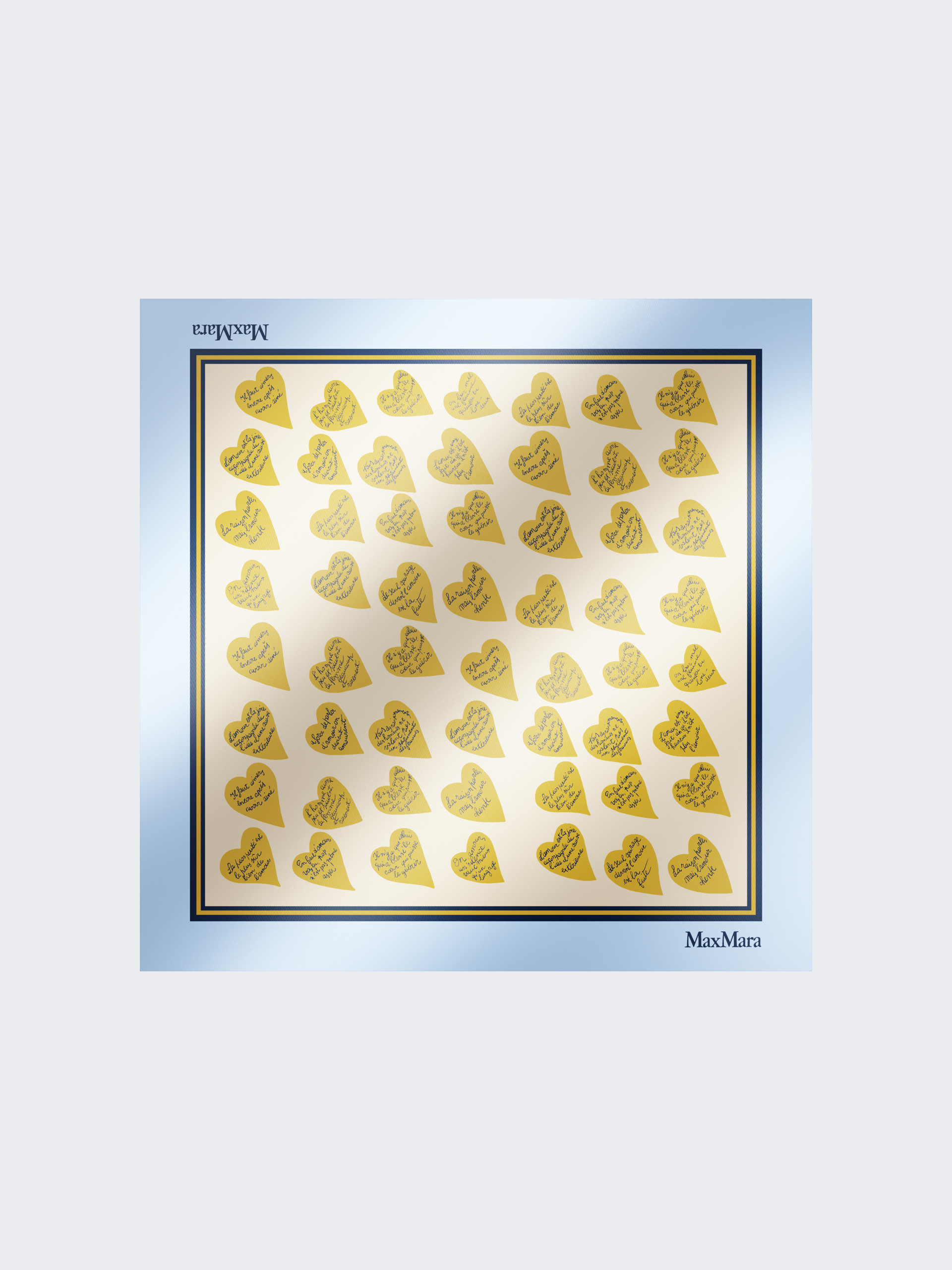 Printed silk scarf - LIGHT BLUE - Max Mara