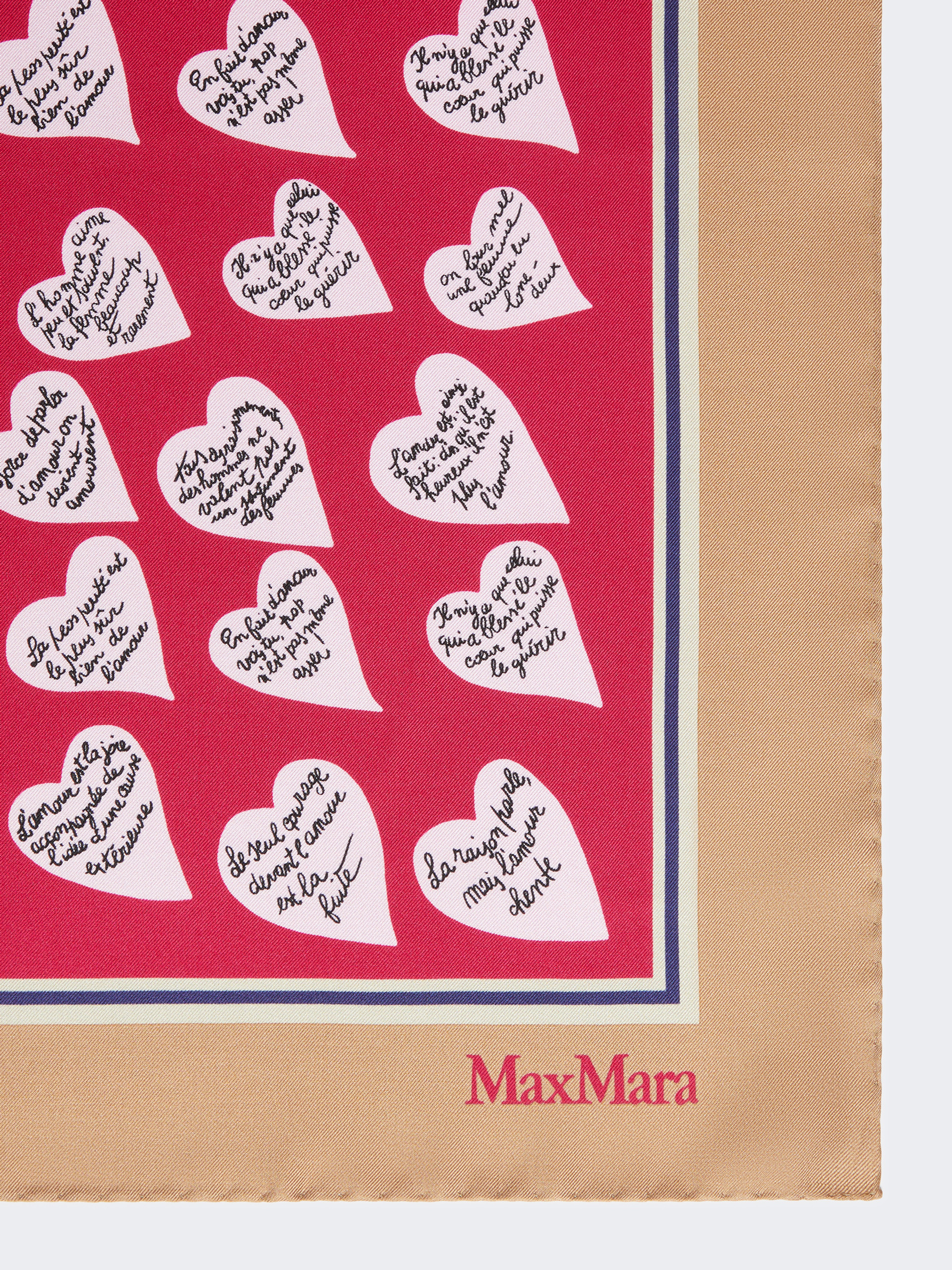 Printed silk scarf - BEIGE - Max Mara - 2