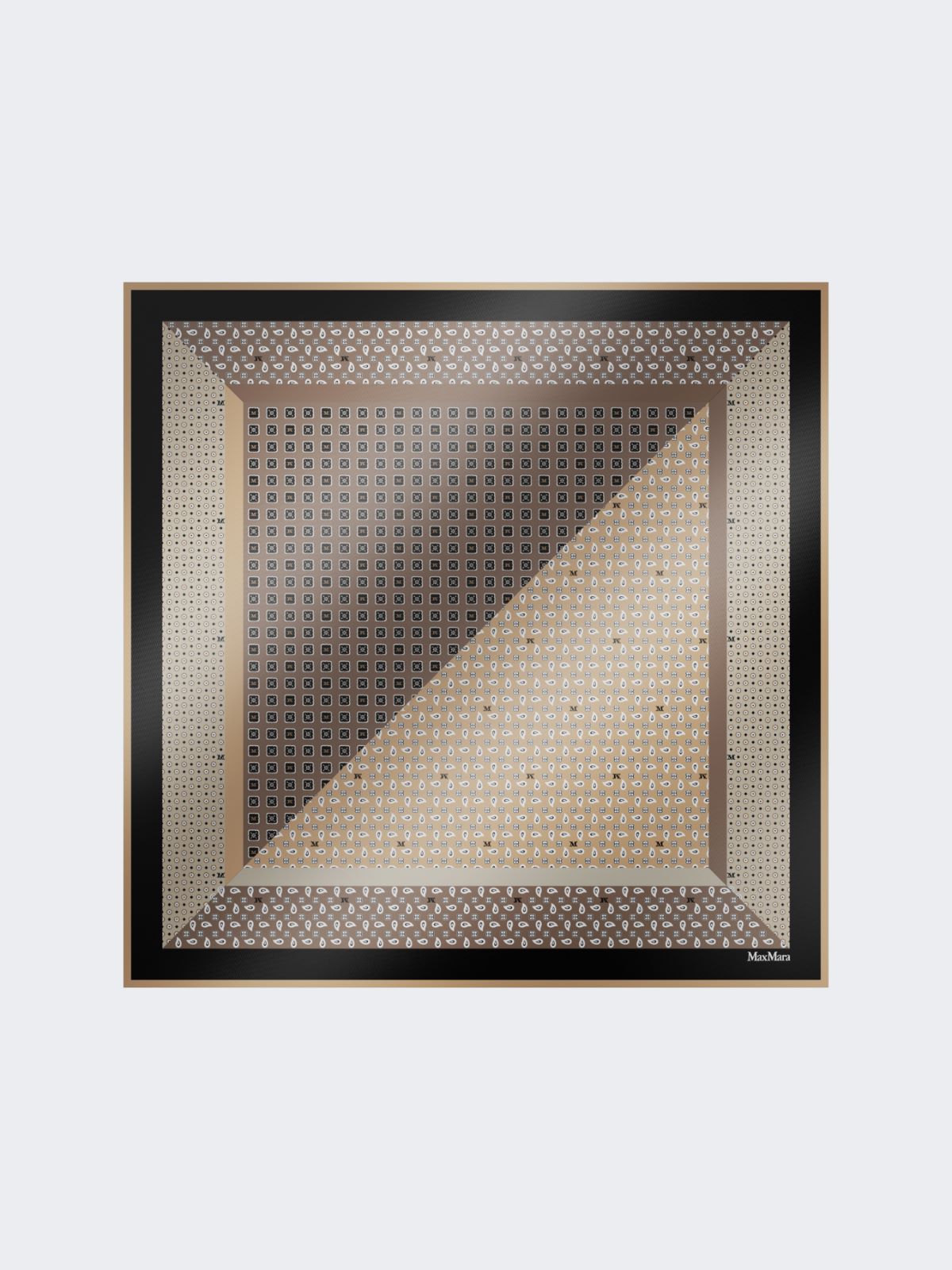 Printed silk oversized scarf - BEIGE - Max Mara - 6