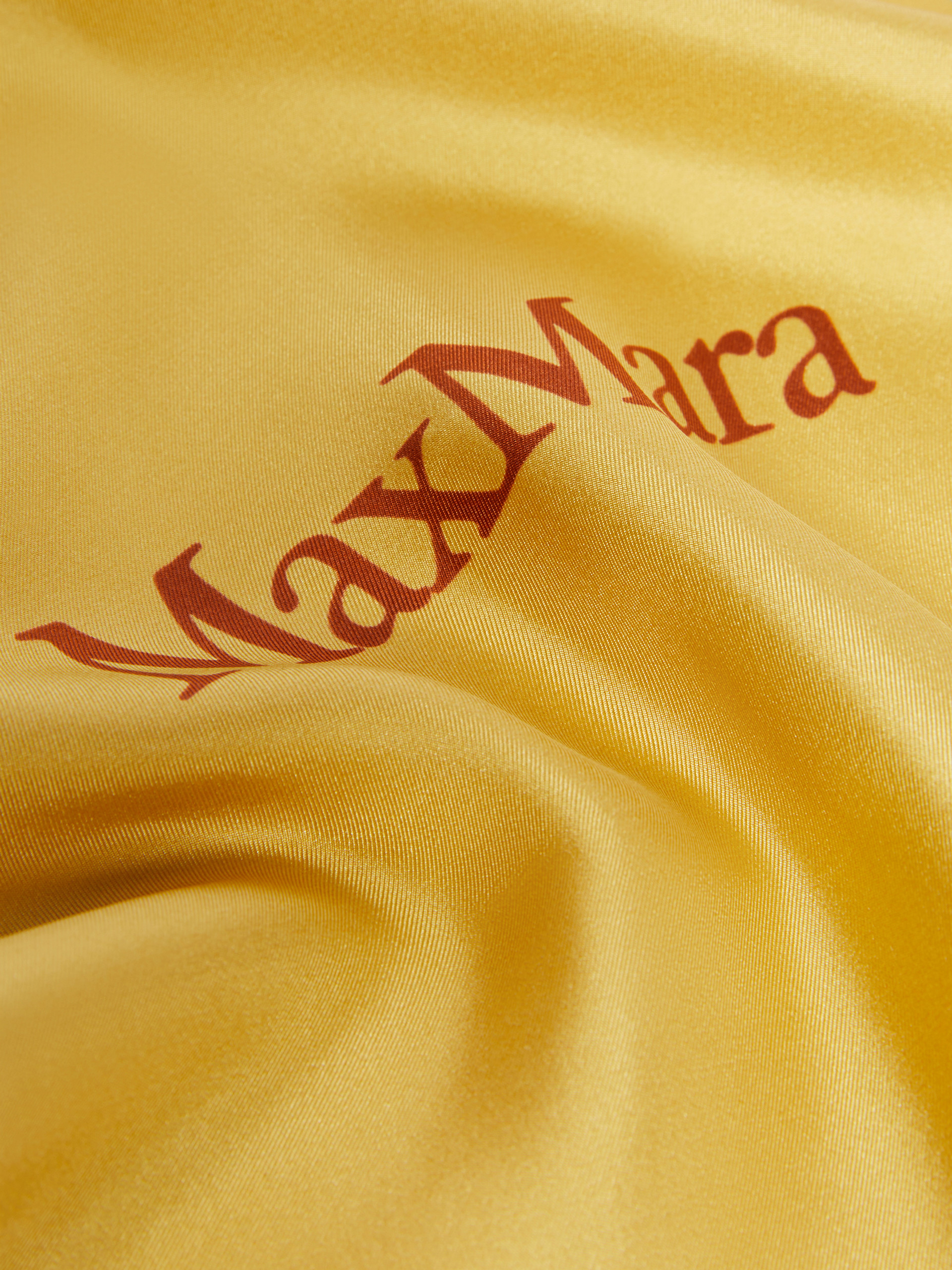 Patterned silk pocket square - MUSTARD - Max Mara - 3