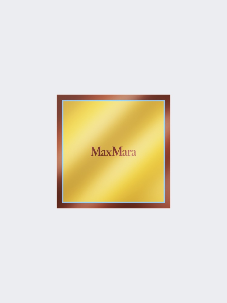 Patterned silk pocket square - MUSTARD - Max Mara