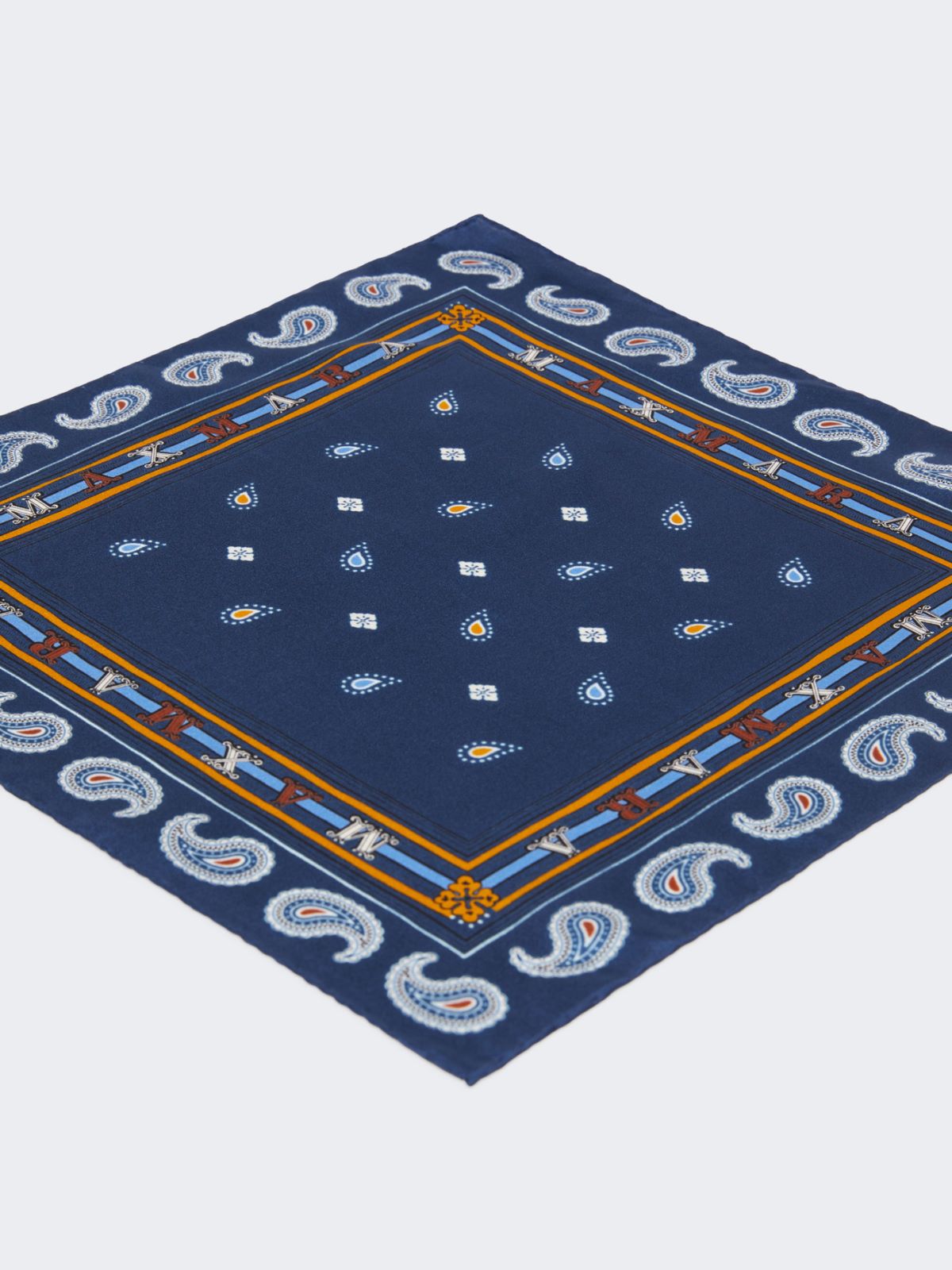 Clutch aus bedrucktem Seidentwill - LICHTBLAU - Max Mara - 3