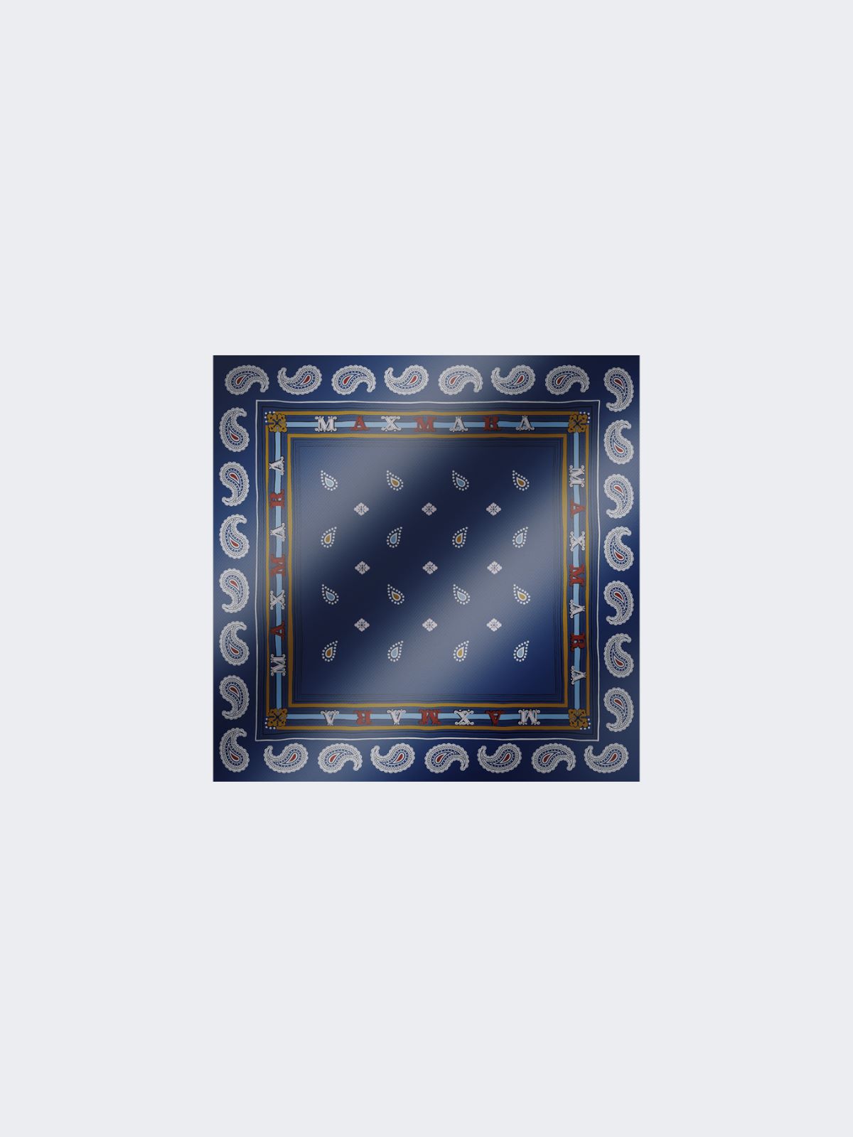 Printed silk twill pocket square - CORNFLOWER BLUE - Max Mara - 6