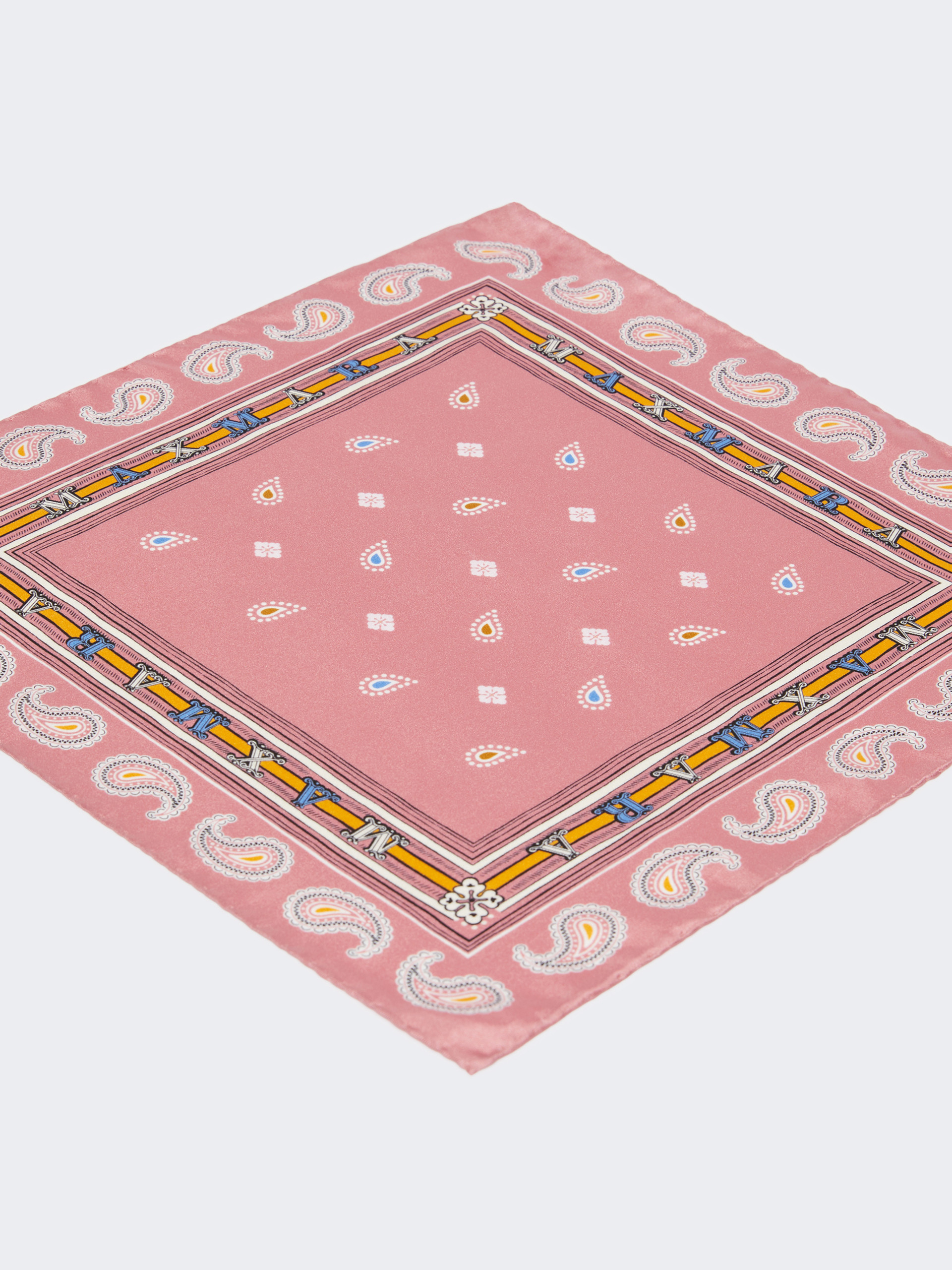 Printed silk twill pocket square - BEIGE PINK - Max Mara - 2