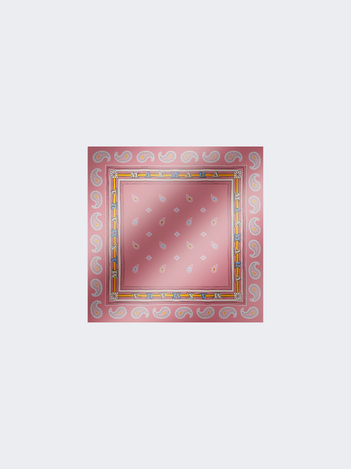 Printed silk twill pocket square - BEIGE PINK - Max Mara - 6