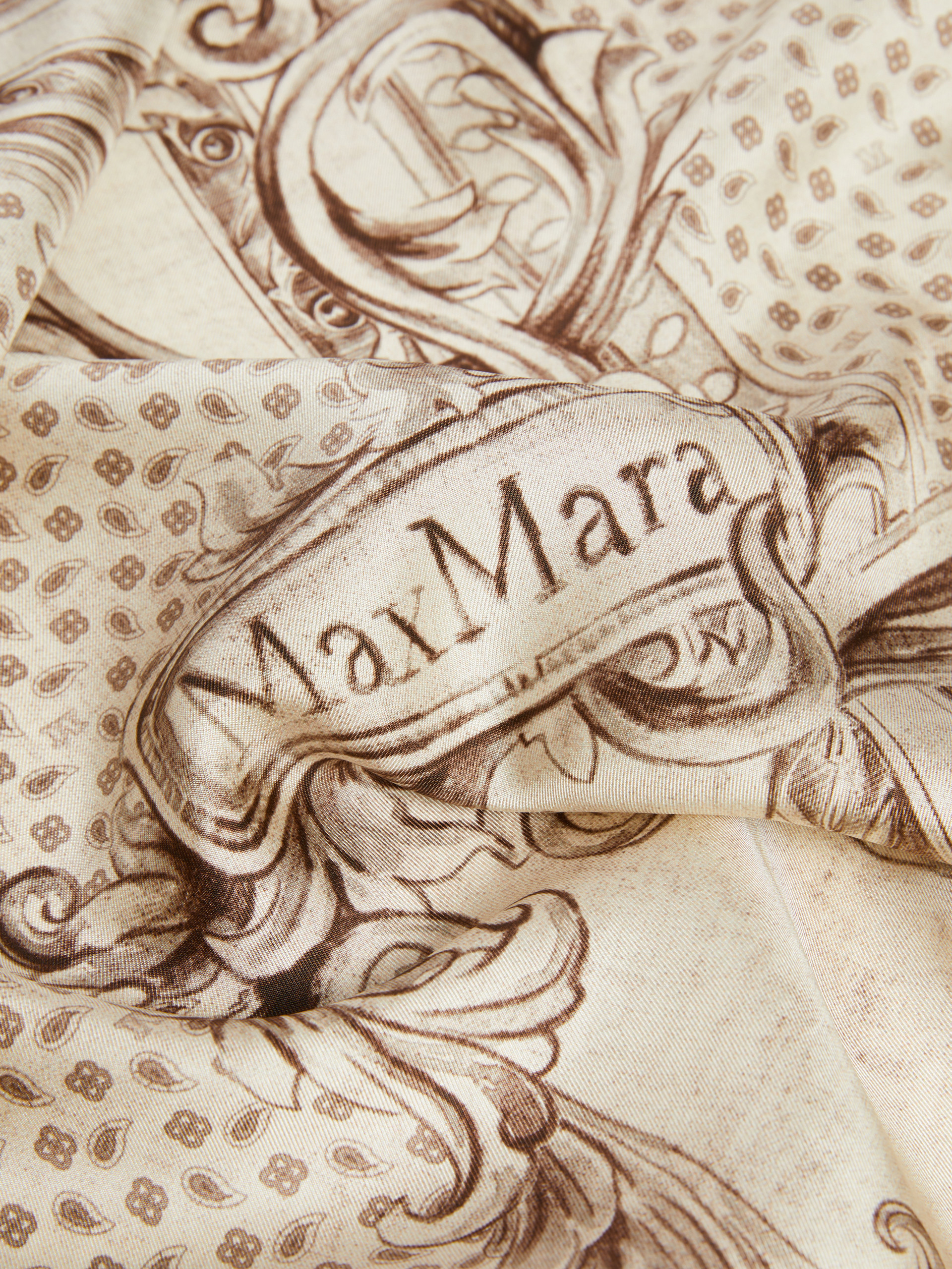 Printed silk pocket square - WHITE - Max Mara - 3