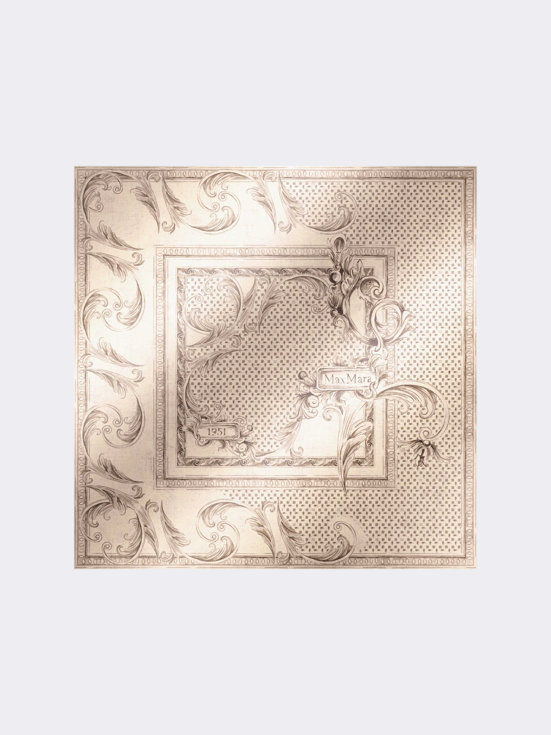 Printed silk pocket square - WHITE - Max Mara