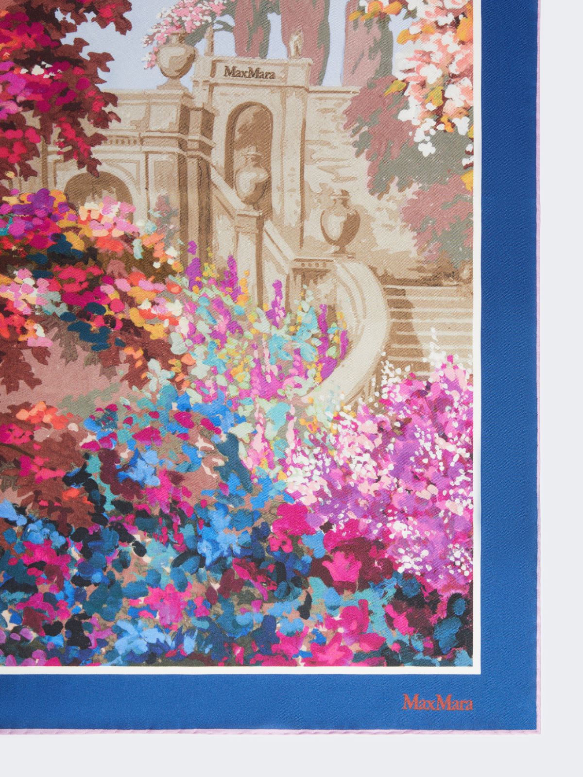 Printed silk foulard - MIDNIGHTBLUE - Max Mara - 3