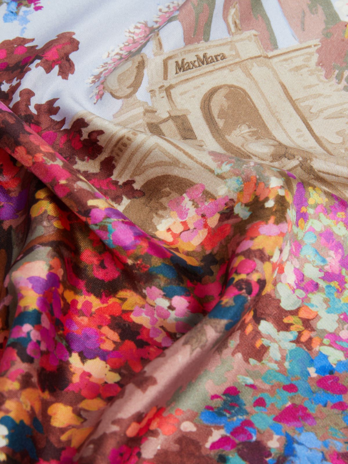 Printed silk foulard - MIDNIGHTBLUE - Max Mara - 3