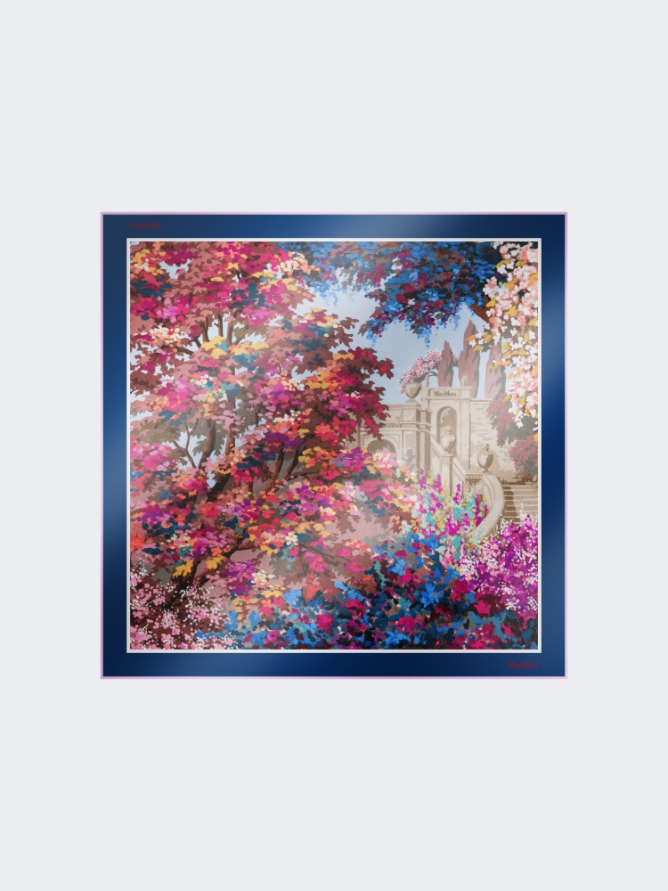 Printed silk foulard - MIDNIGHTBLUE - Max Mara