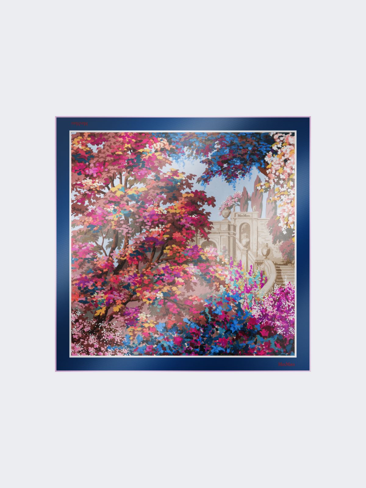 Printed silk foulard - MIDNIGHTBLUE - Max Mara