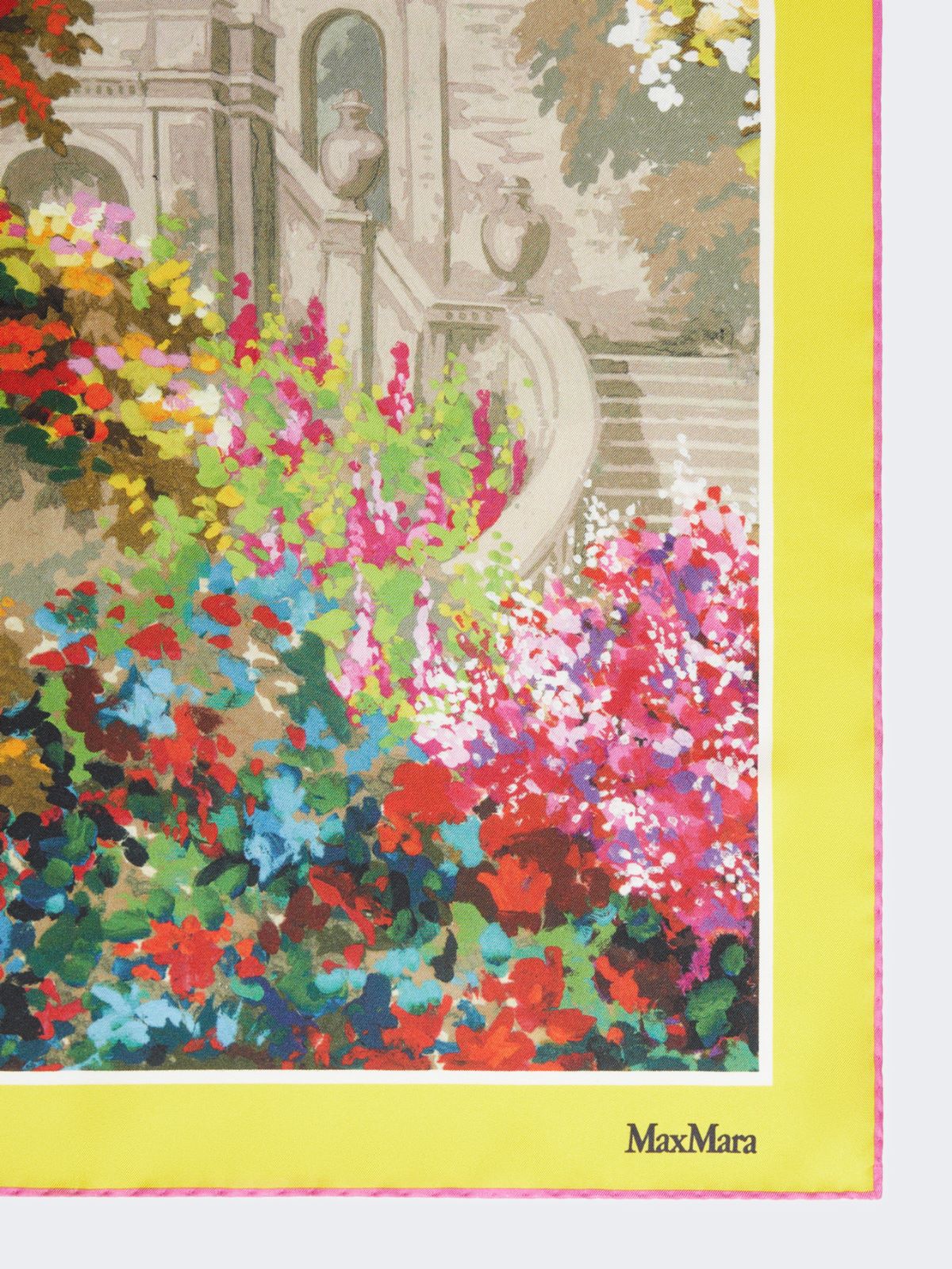 Printed silk foulard - PALE YELLOW - Max Mara - 3