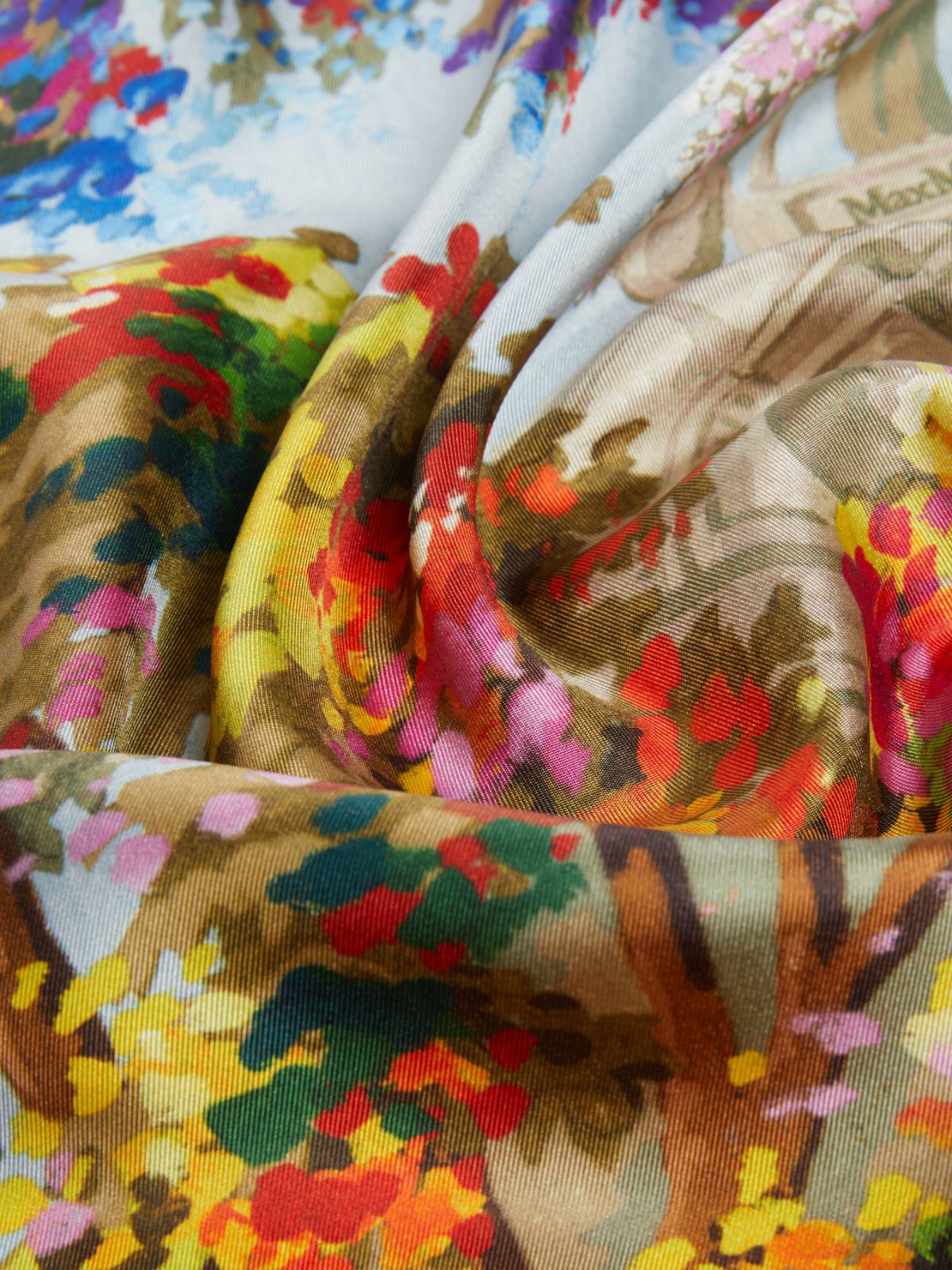 Printed silk foulard - PALE YELLOW - Max Mara - 3