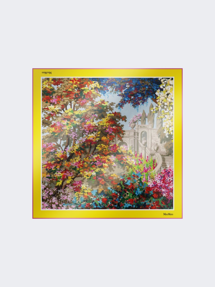 Printed silk foulard - PALE YELLOW - Max Mara
